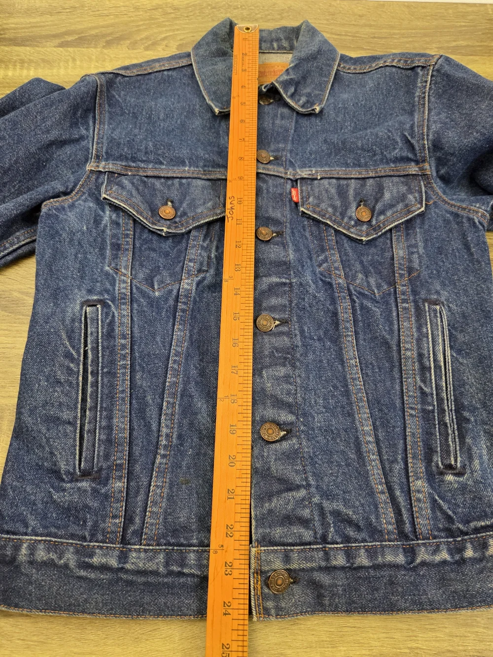 Vintage Levi's Type 3 Mens Size 36 Denim Trucker Jacket Blue 70506-0217 USA Made - Picture 9 of 9